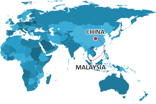 Shipping from China to Malaysia